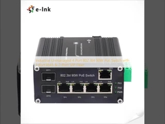 産業用 4ポート 802.3bt 90W PoE スイッチ 1ポート RJ45 & 2ポート SFP ファイバー