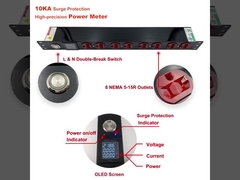 19インチ 1U 8ポート電源配送ユニットとGen3交換可能な電圧過剰保護モジュール