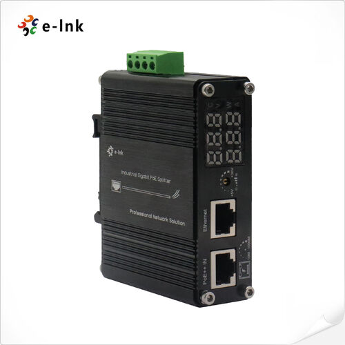 Latest company news about E-link、LEDディスプレイと調整可能な出力電圧を備えた産業用ギガビット802.3bt PoE++スプリッターを発売
