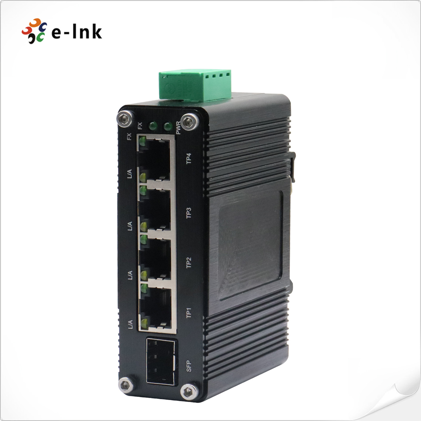 ミニ インダストリアル 4 ポート 10/100/1000Mbps ギガビット 