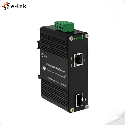 インダストリアル PoE メディアコンバーター 100 1000BASE-X SFP To 10 100 1000BASE-T 802.3at 30W