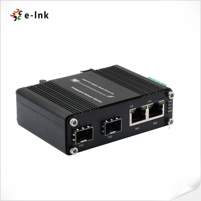 インダストリアルイーサネットスイッチ 2ポート 10/100/1000Tから 2ポート 10/100/1000X SFPファイバー