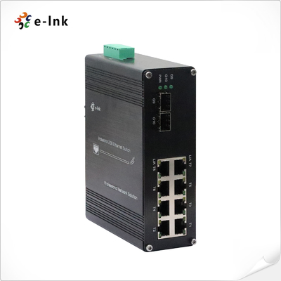 産業用8ポート10/100/1000M/2.5G BASE-TX + 2ポート1.25G/2.5G/10G SFP+ BASE-FXイーサネットスイッチ