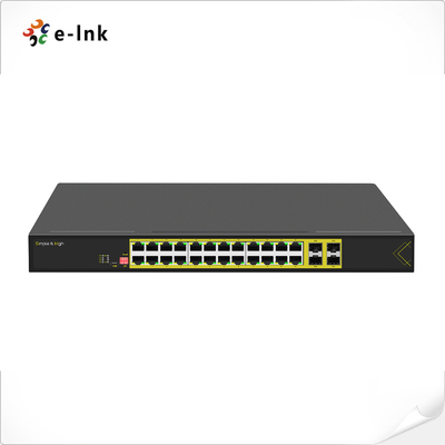 L2+ マネージドラックマウント 24ポート 10/100/1000T + 4ポート 1000X SFP イーサネット スイッチ