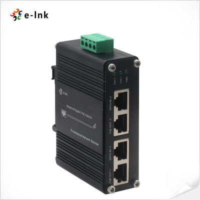 12~48VDC 電源入力 産業用 2 ポート ギガビット PoE+ インジェクター