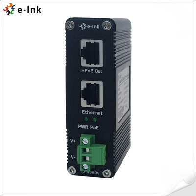 12~48V DC電源入力 インダストリアル ギガビット 60W PoE インジェクター