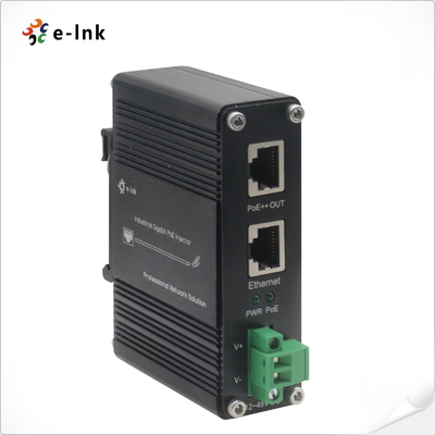 工業用ギガビット100W 802.3bt PoE++インジェクター (12~48VDC)