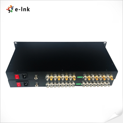 1U ラック式8チャネルSD/HD/3G-SDI 単一ファイバーCWDM未圧縮拡張子