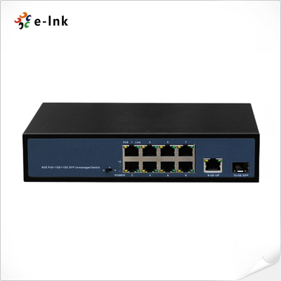 8-ポート 10/100/1000T 802.3at PoE + 1-ポート アップリンク イーサネット + 1-ポート ギガビット SFP イーサネット スイッチ