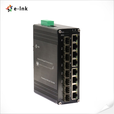産業用L2+ 8-ポート 10/100/1000T + 8-ポート 1000X SFP マネージドイーサネットスイッチ