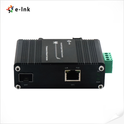 ミニインダストリアル 1ポート100/1000X SFP 1ポート10/100/1000T 60W PoE++ メディアコンバーター