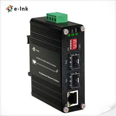 産業用 1G/10G SFP+から SFP+ OEO変換機 (3R リピエーター) 1G イーサネットメディア変換機能