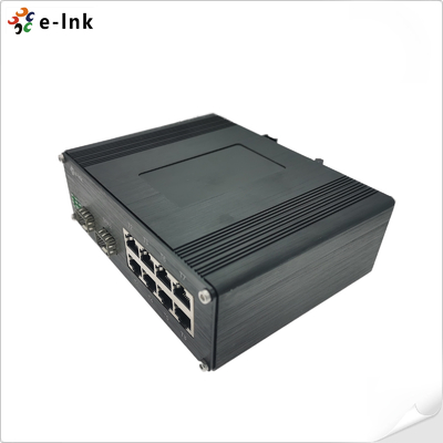 産業用8ポート10/100/1000T 802.3bt PoE + 2ポート100/1000BASE-Xイーサネットスイッチ