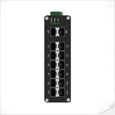 インダストリアル L2+ マネージド 12 ポート 1000X SFP + 2 ポート 1000X SFP ファイバースイッチ