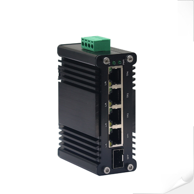 ミニインダストリアル 4ポート 10/100/1000T + 1ポート 100/1000X SFP ギガビットイーサネット スイッチ