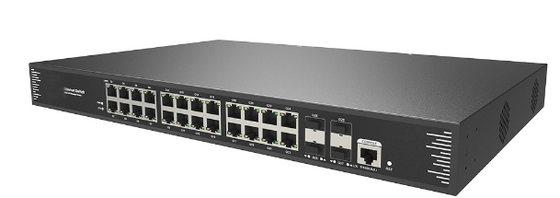 24ポート 10/100/1000T 802.3at PoE + 4ポート 10G SFP+ L3マネージドスイッチ