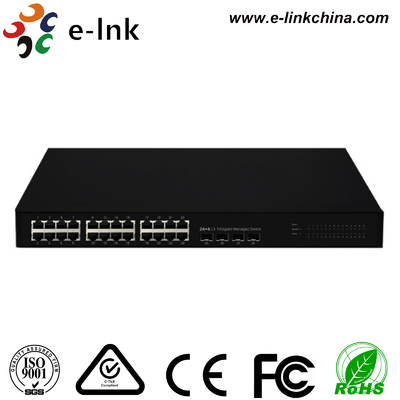 L3 マネージド 24G + 4 10G SFP+ イーサネット スイッチ