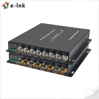 RS485とタリー付きの4チャネル3G-SDIファイバーコンバーター