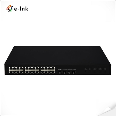 L3 マネージド 24G + 4x1000M SFP イーサネットスイッチ