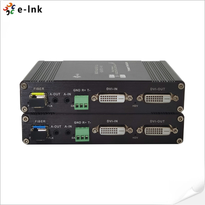 1Ch 1080P Bidi DVI + 1Ch Bidi RS232 + 1Ch Bidi Stereo Audio + GPIO over Fiber Extender