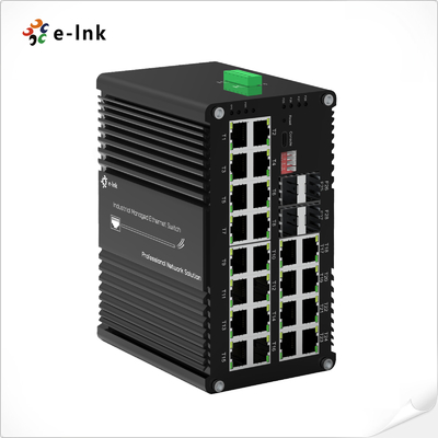 Industrial L2+ 24-Port 10/100/1000T 802.3at PoE + 4-Port 1000X SFP Managed Ethernet Switch