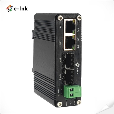 ミニインダストリアル 2ポート 10/100/1000Base-T + 2ポート 100/1000Base-X SFP イーサネット スイッチ