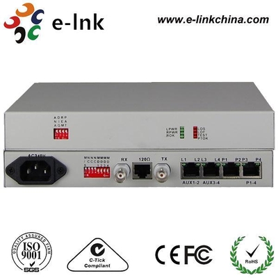4声 (FXS/FXO) 携帯 E1変換器/Mux
