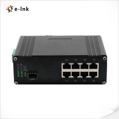 産業用8ポート10/100/1000T 802.3bt PoE + 1ポート100/1000Base-Xイーサネットスイッチ