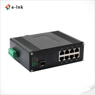 産業用8ポート10/100/1000T 802.3bt PoE + 1ポート100/1000Base-Xイーサネットスイッチ、全二重/半二重、オートネゴシエーション、Auto MDI/MDIXをサポート