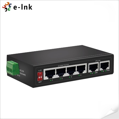 4ポート 10/100BASE-T PoE + 2ポート 100BASE-T アップリンク インダストリアル 250m PoE スイッチ