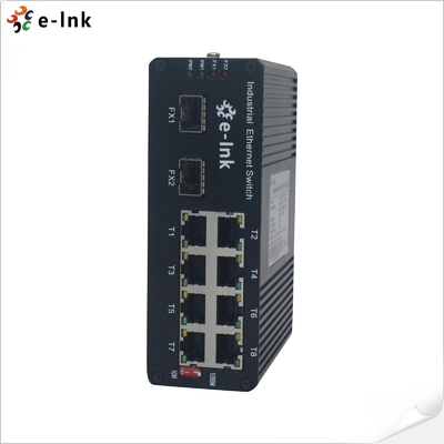 産業用8ポート10/100/1000BASE-T + 2ポート1000BASE-SFP 250m PoE スイッチ