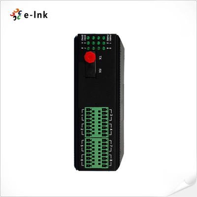 インダストリアル DIN-Rail 1~16Ch ファイバーコンバーターによるコンタクト閉塞