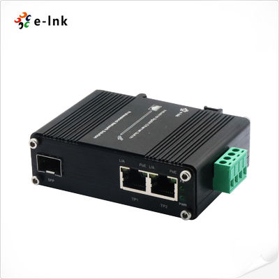 ミニ工業用1ポート100/1000X SFP - 2ポート10/100/1000T 90W PoE++メディアコンバータ IEEE802.3af/at PoE+(30W)またはIEEE802.3bt PoE++ (90W)をサポート
