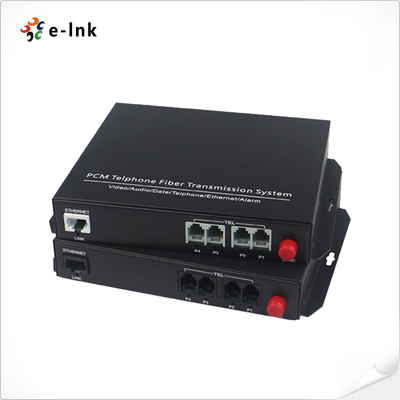 4Ch POTS（FXO/FXS）光ファイバー多重化電話