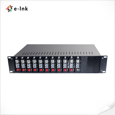 14スロット 2U 電話光ファイバー多重化ラック