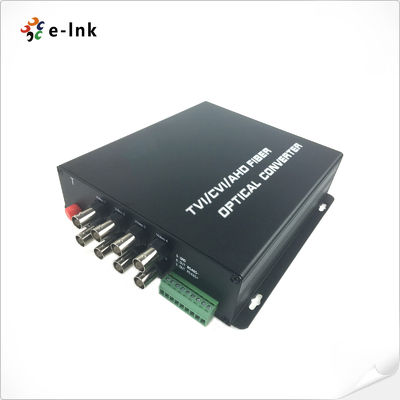 8チャンネル HD-AHD/HD-CVI/HD-TVI/CVBS 4-in-1 ビデオ光ファイバーコンバーター、工業用ワイド動作温度範囲