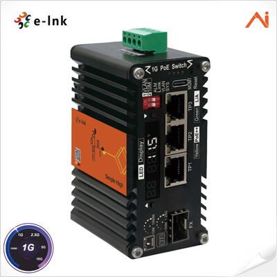 quality 3ポート 10/100/1000Base-T IEEE802.3at PoE+ 30W から 1ポート 100/1000BASE-X 
ミニ産業用AIスマートマネージドPoE+イーサネットスイッチ (電圧ブースター付き) factory